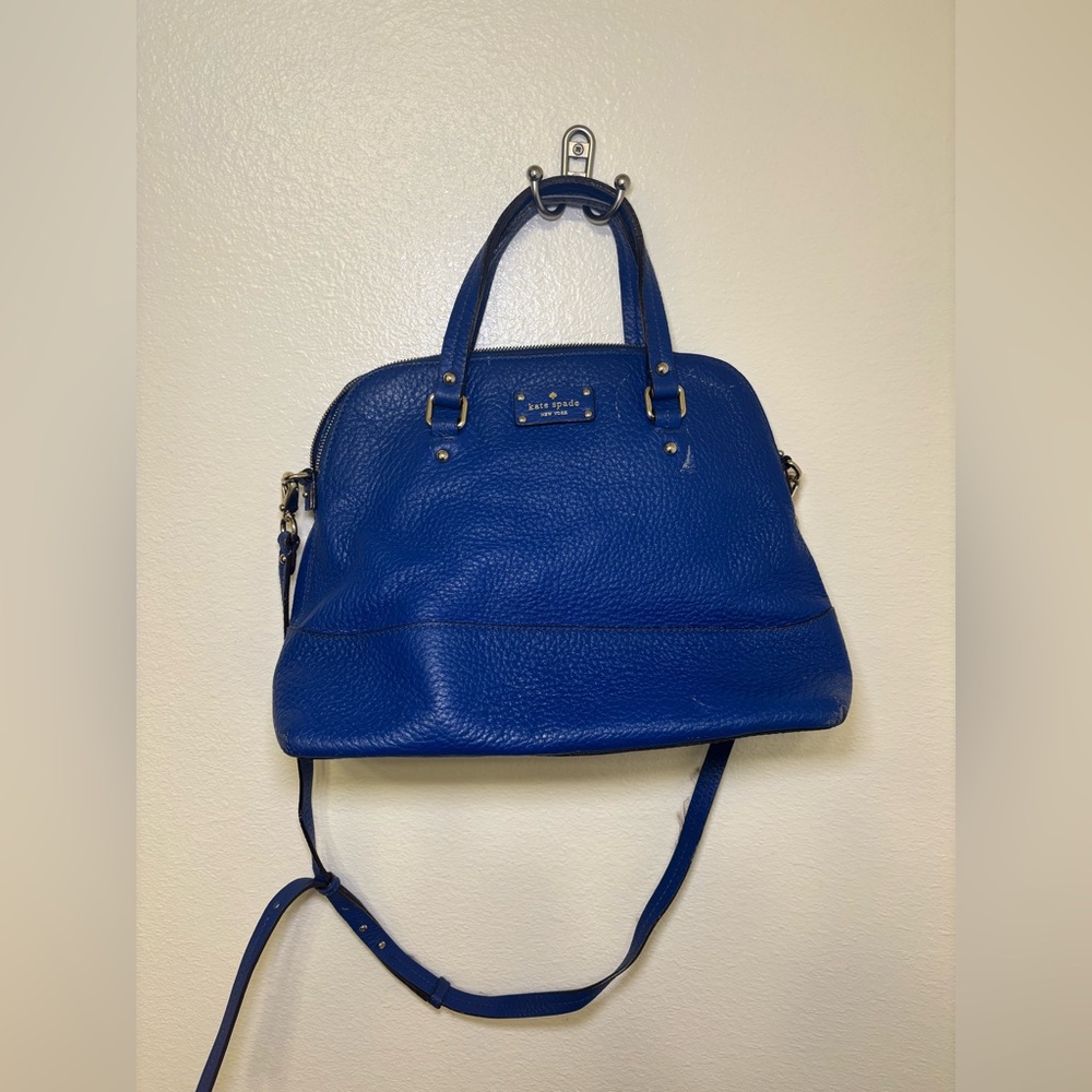 Kate Spade Royal Blue crossbody with dust bag - Picture 2 of 8